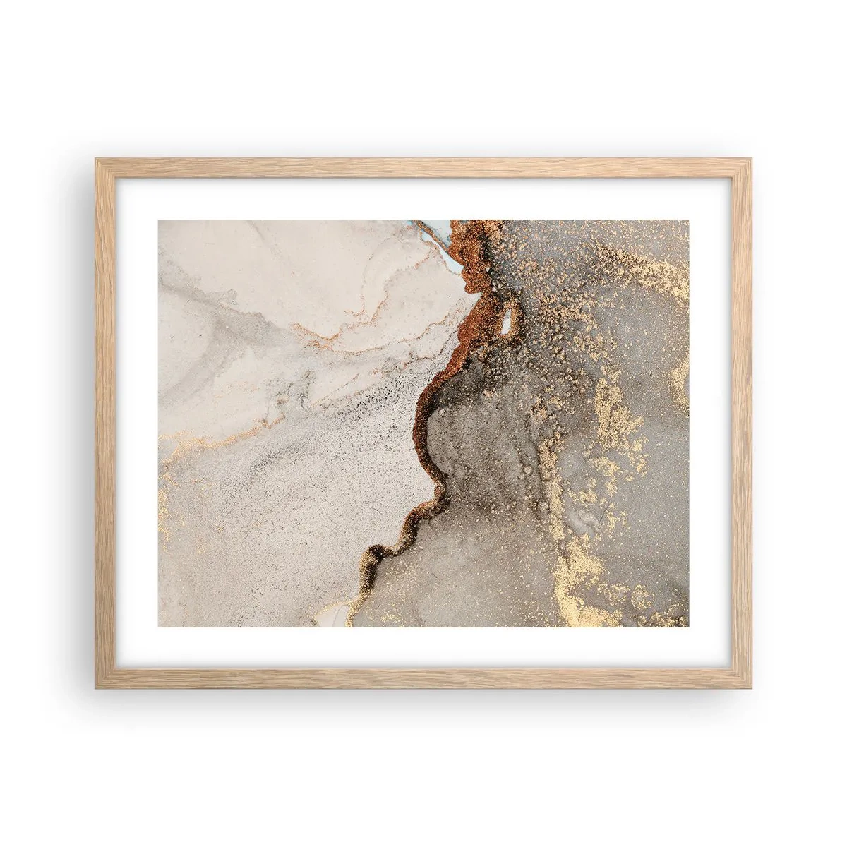 Poster in cornice rovere chiaro - Ai confini del colore - 50x40 cm