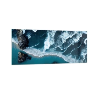 Quadro su vetro - Avvolte dalle onde - 100x40 cm