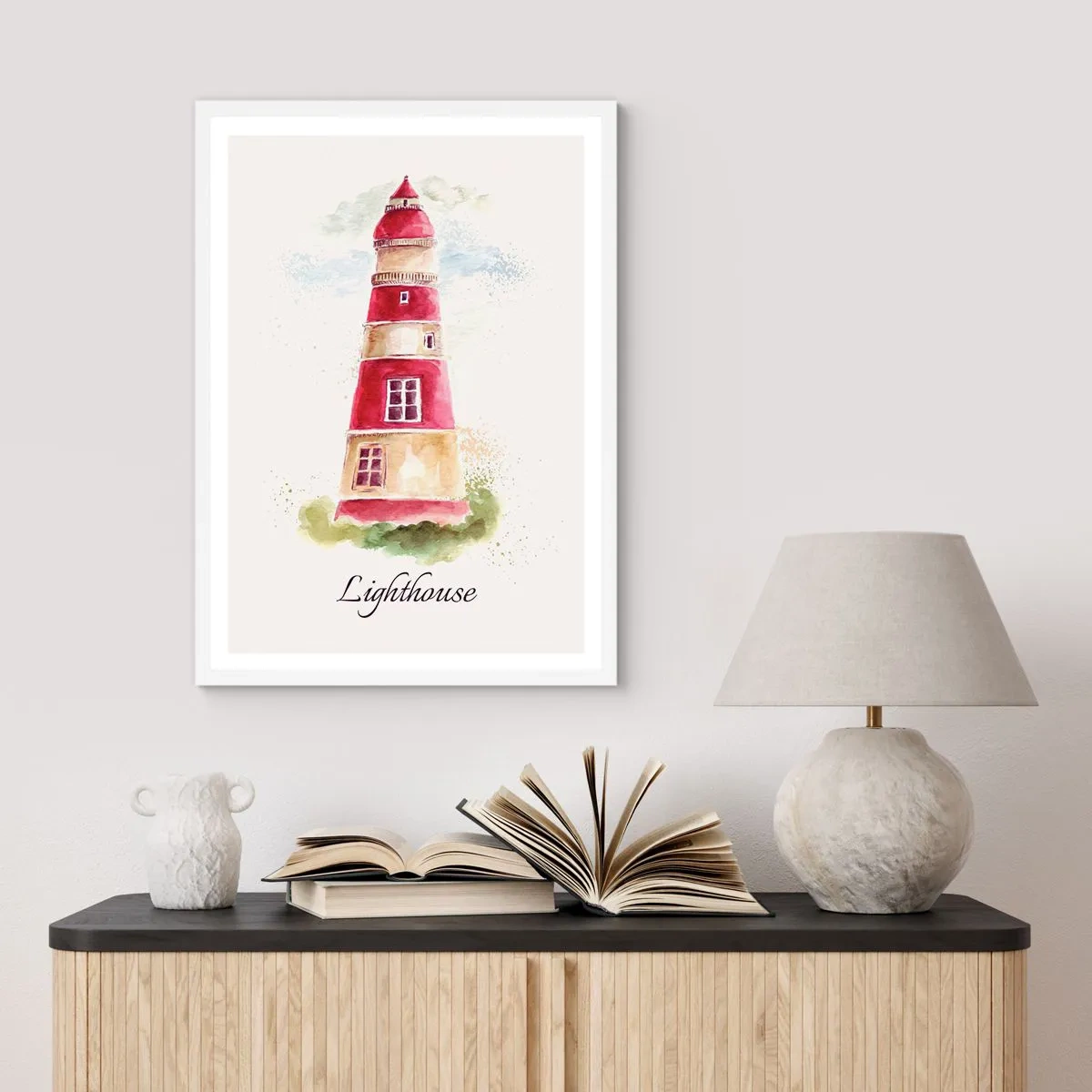 Poster in cornice bianca - Attorno è sempre bel tempo - 70x100 cm