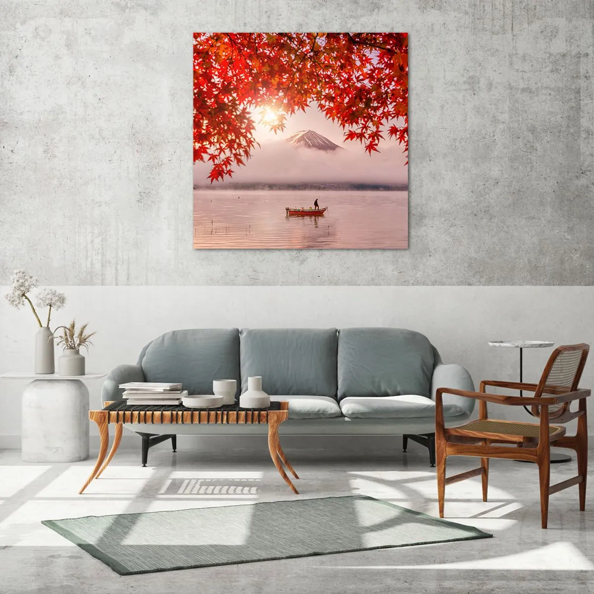 Quadro su vetro - Nell'atmosfera del Giappone - 60x60 cm