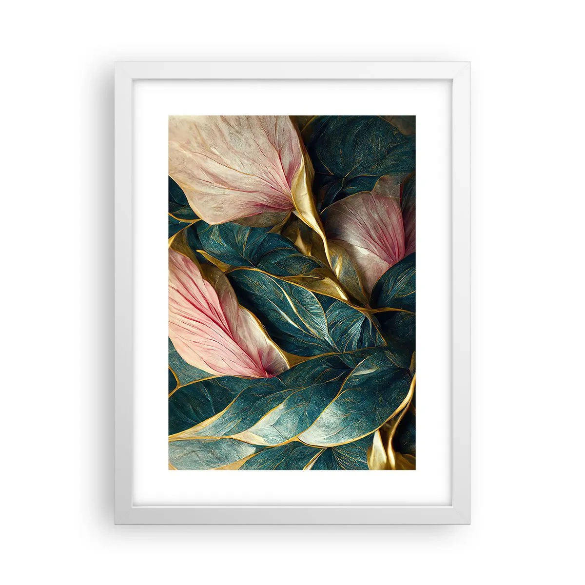 Poster in cornice bianca - Stile ed eleganza naturali - 30x40 cm