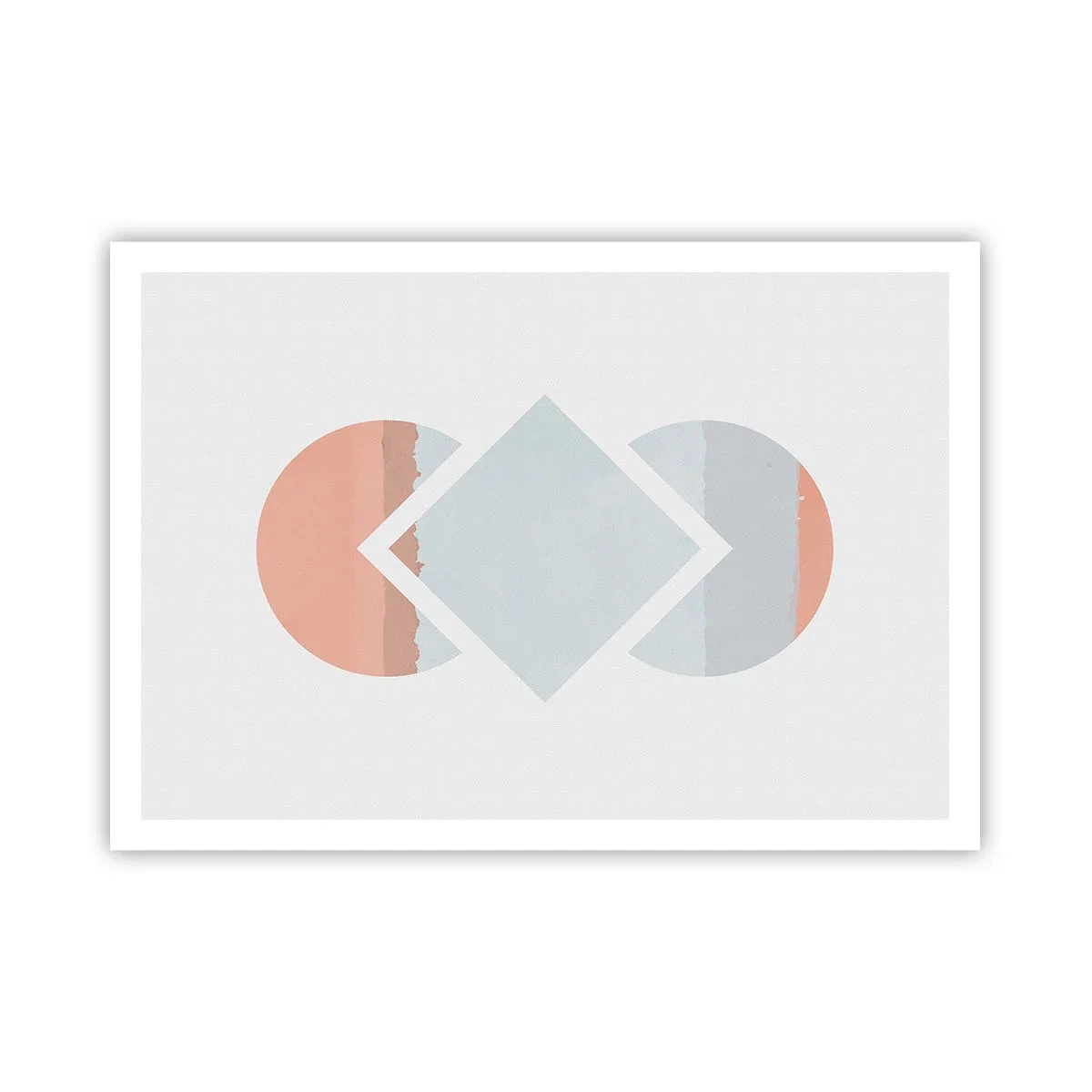 Poster - Un dipinto minimalista con forme geometriche - 100x70cm - La situazione è chiara - Decorazione murale moderna per soggiorno e camera da letto ARTTOR