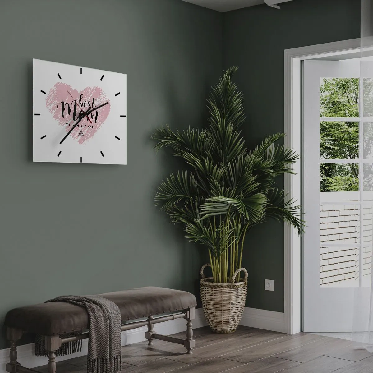 Orologio da parete - Orologio in Vetro - È sempre il momento giusto - 40x40 cm