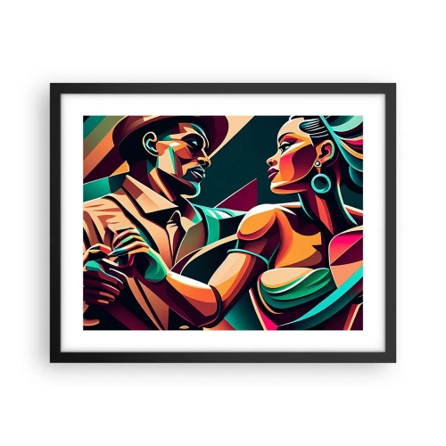 Poster in cornice nera - Al ritmo del cuore - 50x40 cm