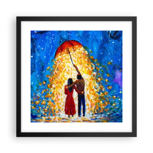 Poster in cornice nera - La magia di una sera piovosa? - 40x40 cm