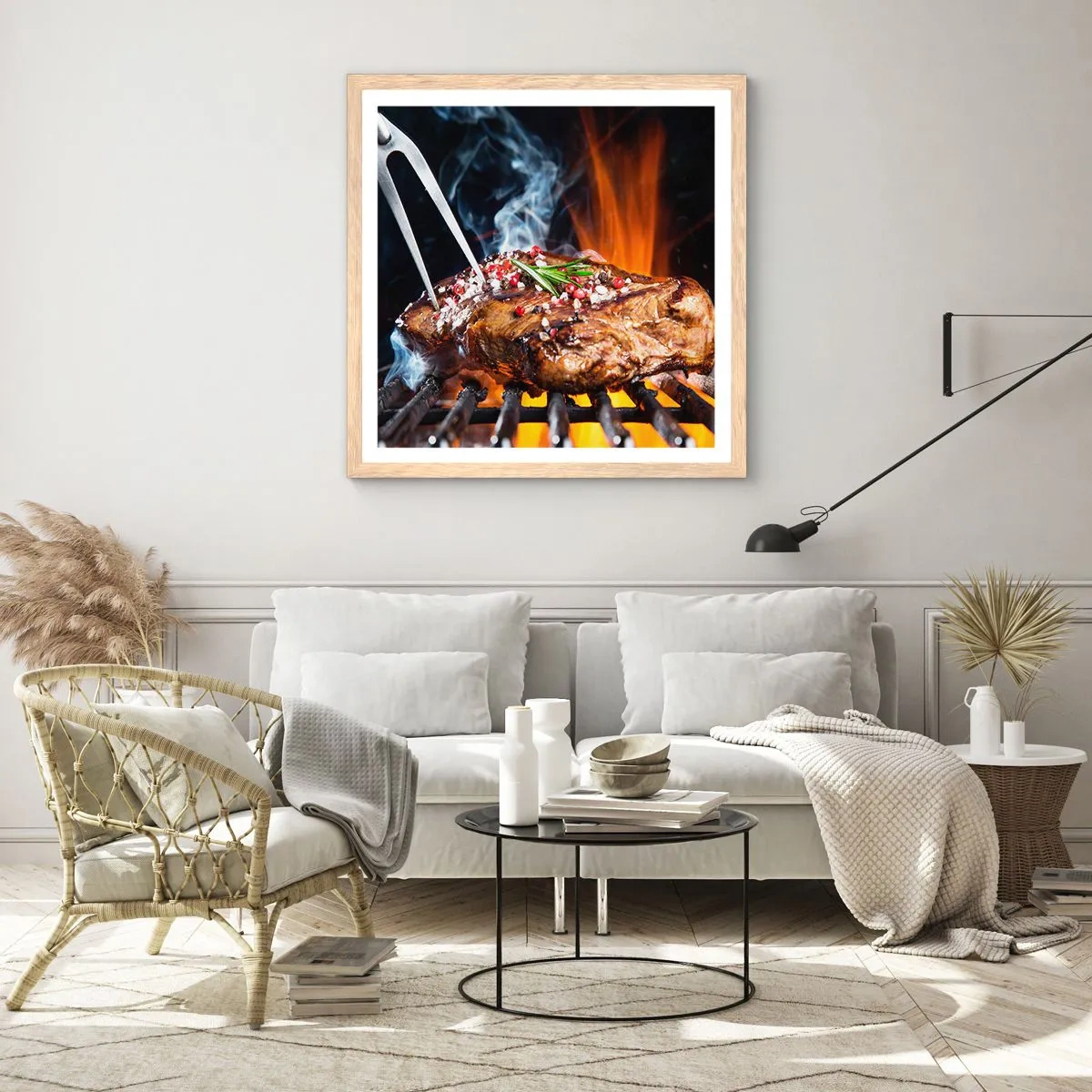 Poster in cornice rovere chiaro - Succosa e profumata - 30x30 cm