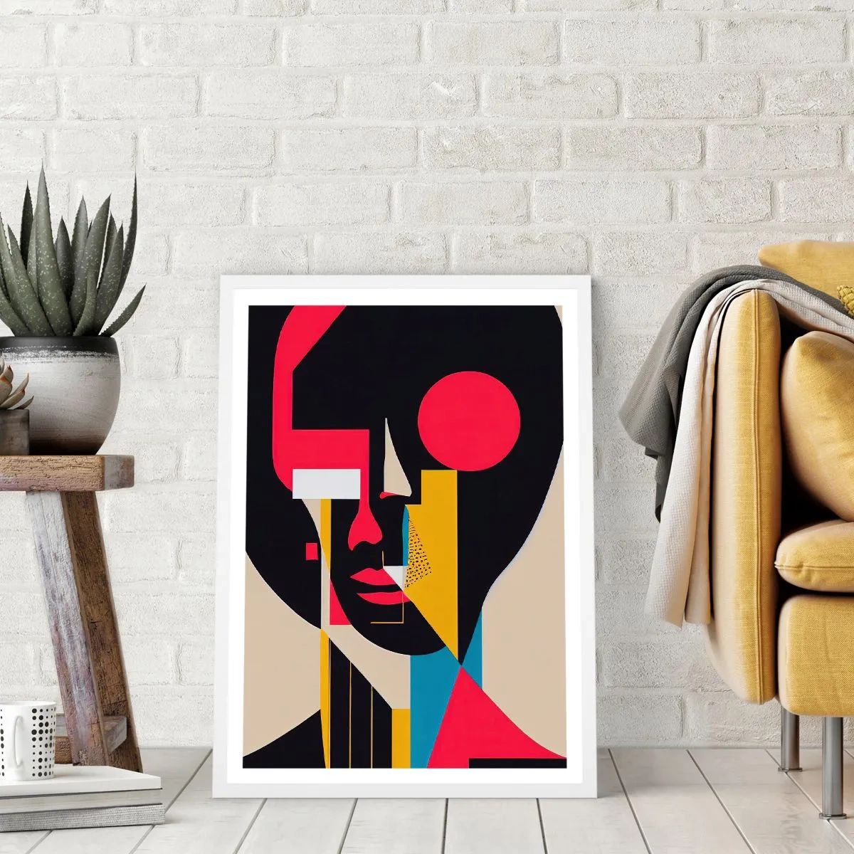 Poster in cornice bianca - Il suo mondo interiore - 70x100 cm