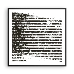 Poster in cornice nera - Ritmo e rumore - 60x60 cm