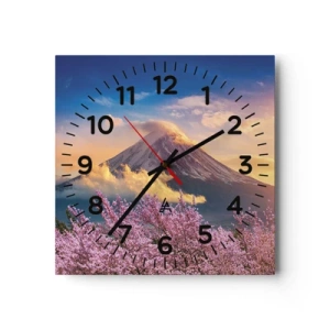 Orologio da parete - Orologio in Vetro - Sacralità giapponese - 40x40 cm