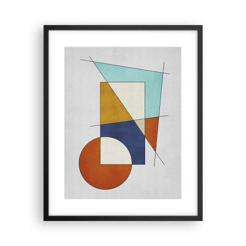 Poster in cornice nera - Astrazione: gioco modernista - 40x50 cm