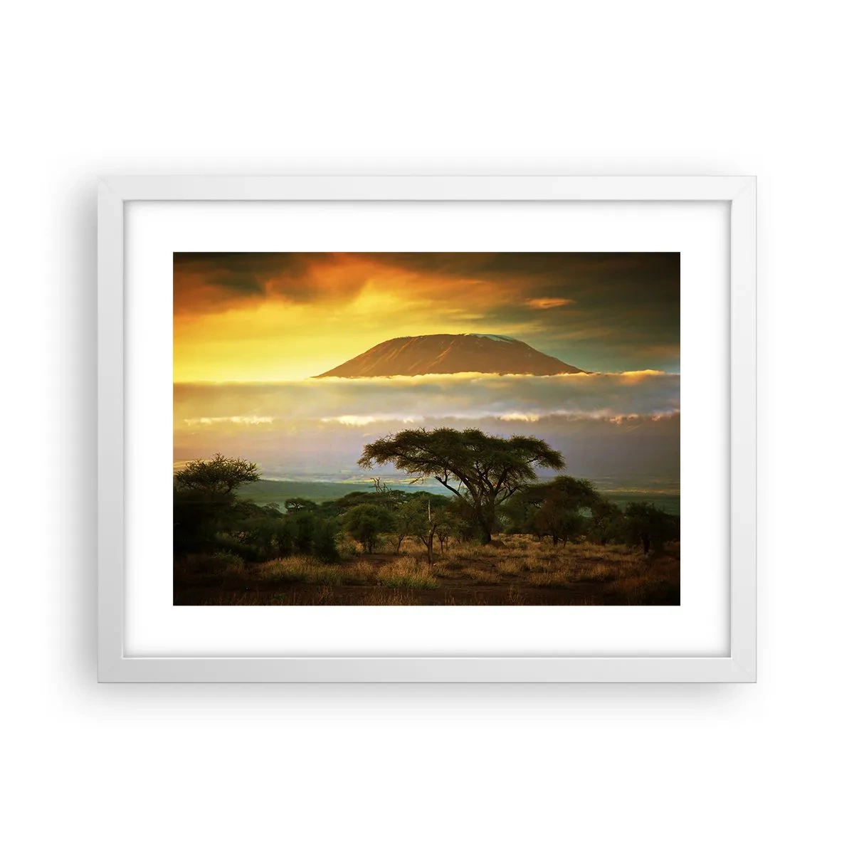 Poster in cornice bianca - Il sogno del viaggiatore - 40x30 cm