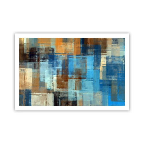 Poster - Attraverso la tenda blu - 91x61 cm