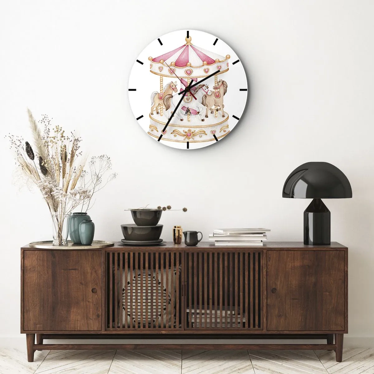 Orologio da parete - Orologio in Vetro - Il dolce mondo dell'infanzia - 40x40 cm