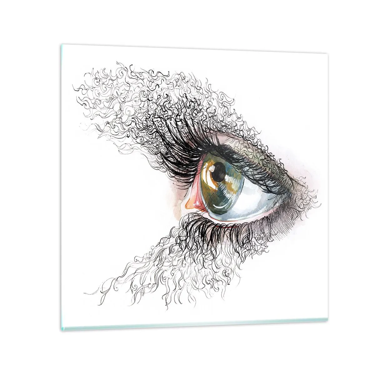 Quadro su vetro - Guarda dentro l'anima - 30x30 cm