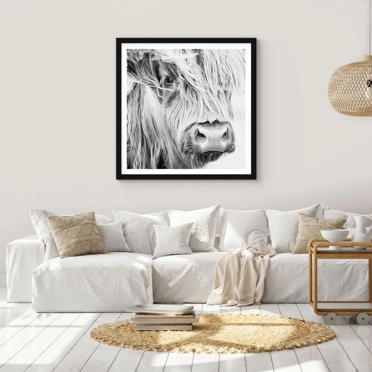 Poster in cornice nera - Selvaticità scozzese - 50x50 cm
