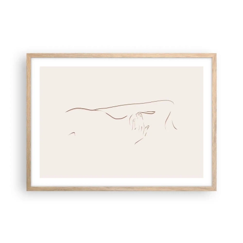 Poster in cornice rovere chiaro - La forma del desiderio - 70x50 cm