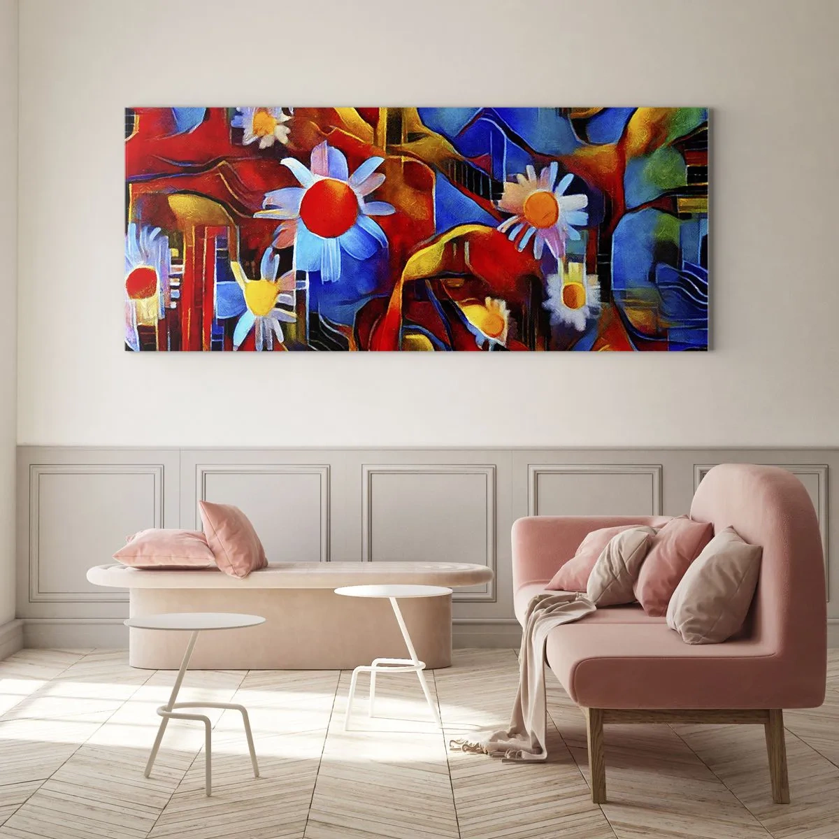 Quadro su vetro - I colori della vita - 100x40 cm