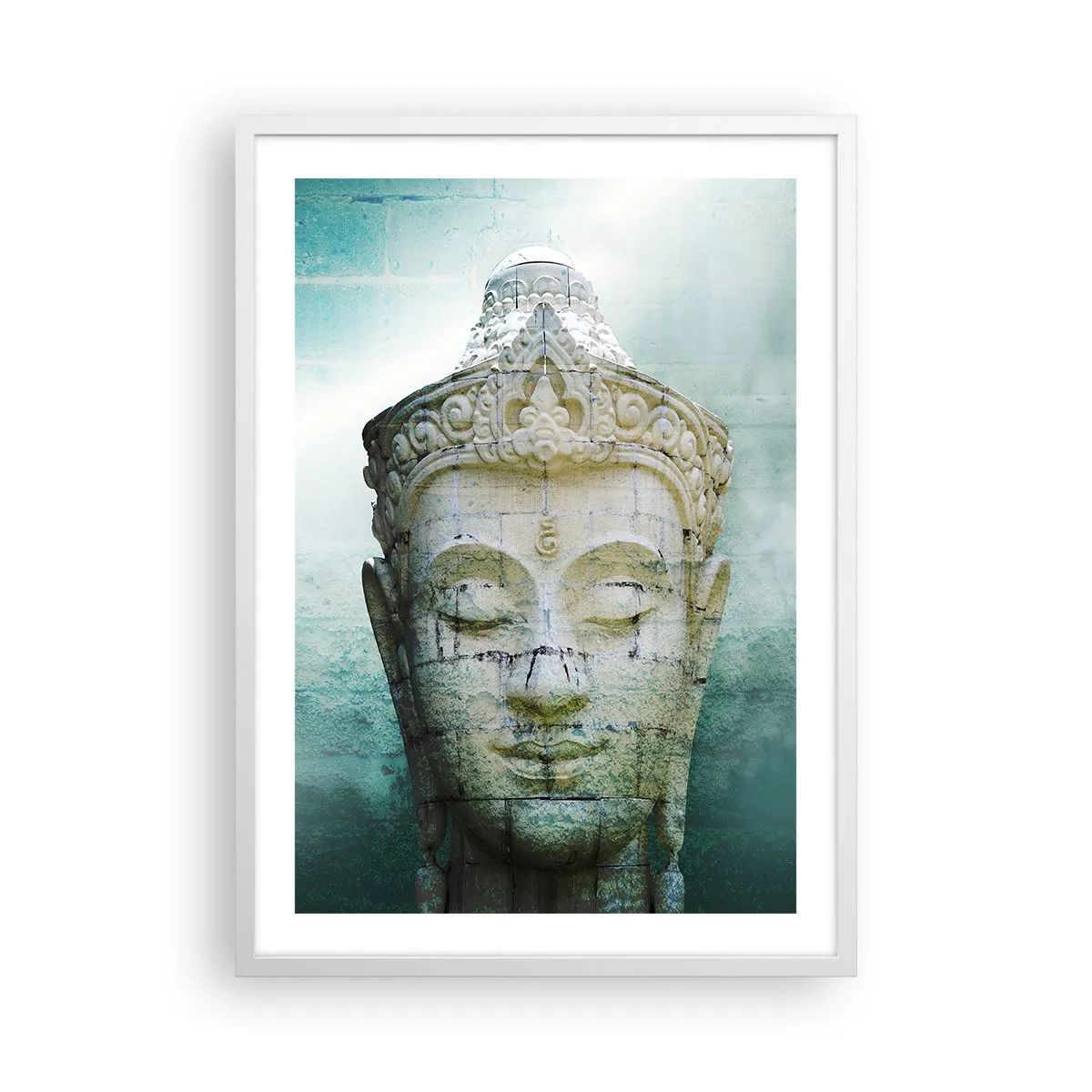 Poster in cornice bianca - Cercando la luce - 50x70 cm