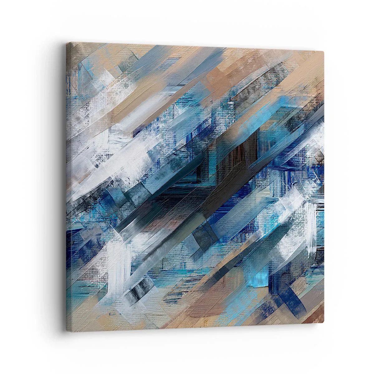 Quadro su tela - Stampe su Tela - Sulla diagonale blu - 30x30 cm