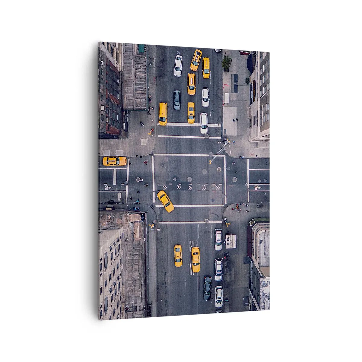 Quadro su tela - Stampe su Tela - Vista aerea di una trafficata strada cittadina - 70x100cm - Scelta semplice - Decorazione murale moderna per soggiorno e camera da letto ARTTOR