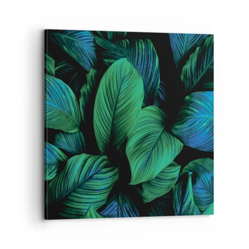 Quadro su tela - Stampe su Tela - Nella folla verde - 70x70 cm