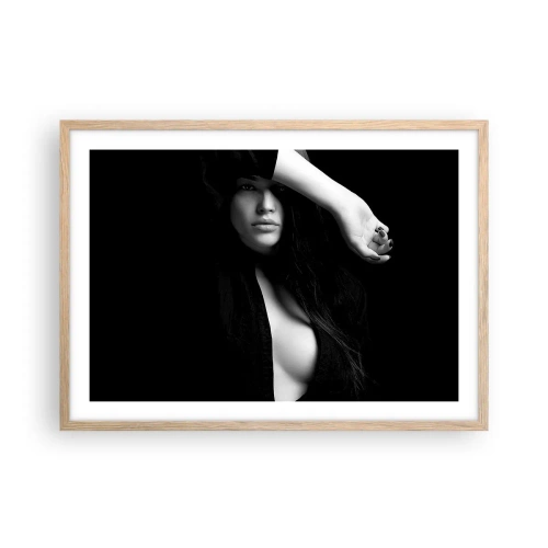 Poster in cornice rovere chiaro - Scuola di seduzione - 70x50 cm