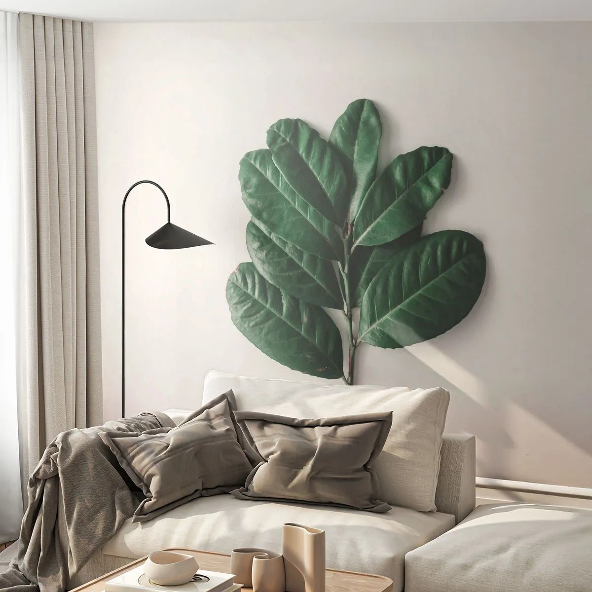 Fotomurali Premium Canvas - Il disegno della natura stessa - Foglie, Pianta, Natura - 500x350 cm