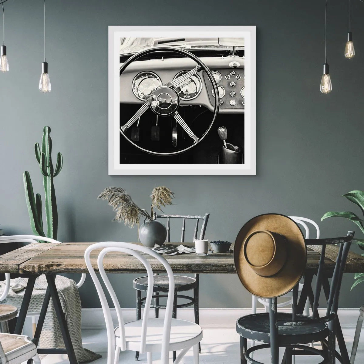 Poster in cornice bianca - Il sogno del collezionista - 40x40 cm