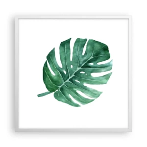 Poster in cornice bianca - Concetto verde - 60x60 cm