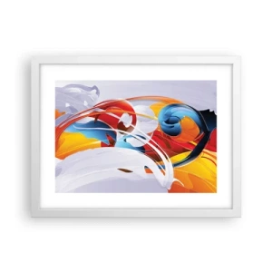 Poster in cornice bianca - La danza degli elementi - 40x30 cm