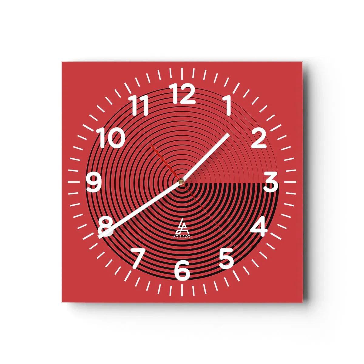 Orologio da parete - Orologio in Vetro - Movimento circolare - 40x40 cm