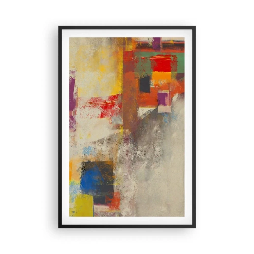 Poster in cornice nera - Geometria dei colori - 61x91 cm
