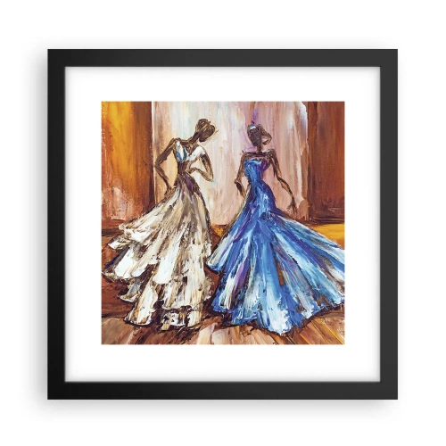 Poster in cornice nera - Duetto armonioso - 30x30 cm