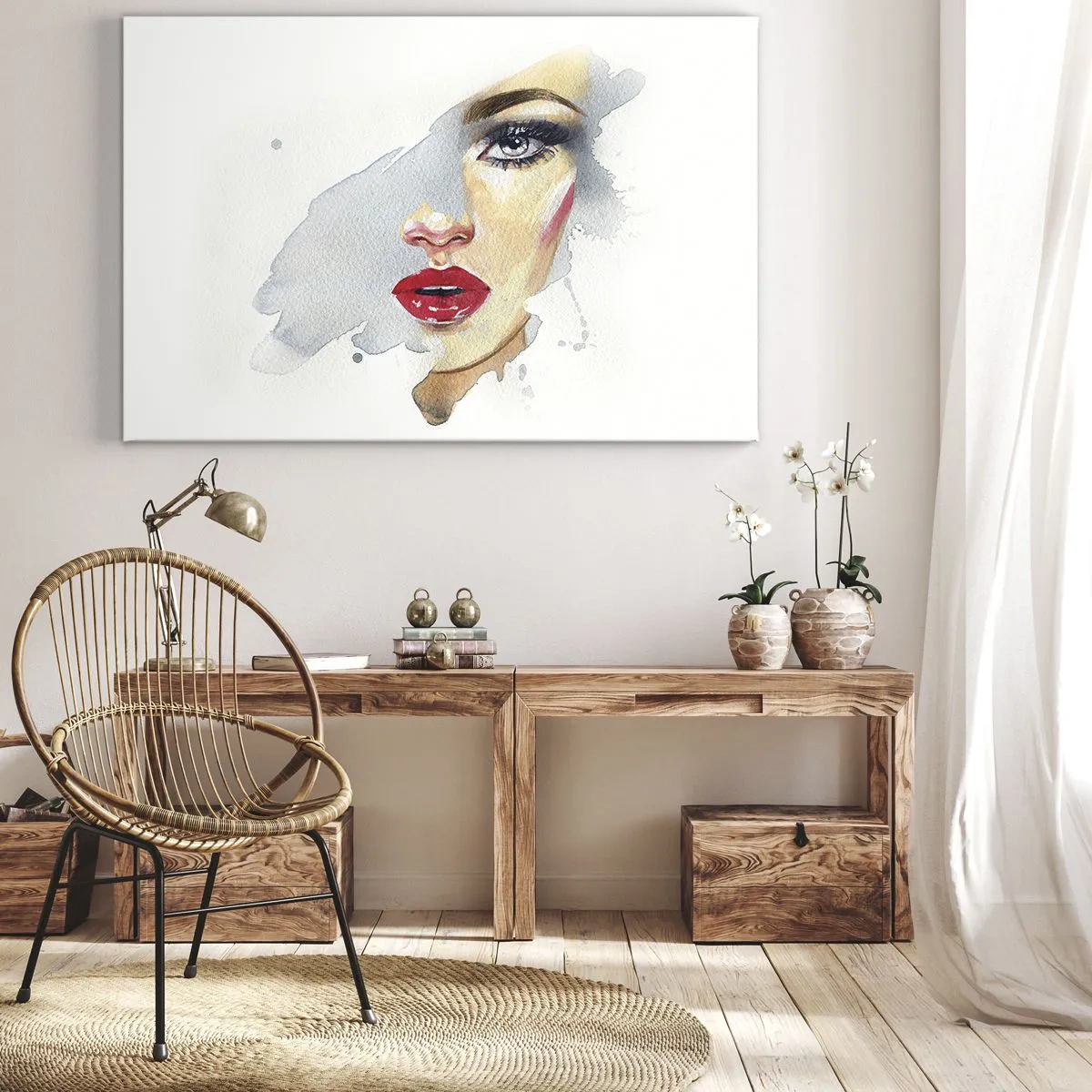 Quadro su tela - Stampe su Tela - Riflesso in una goccia d'acqua - 70x50 cm