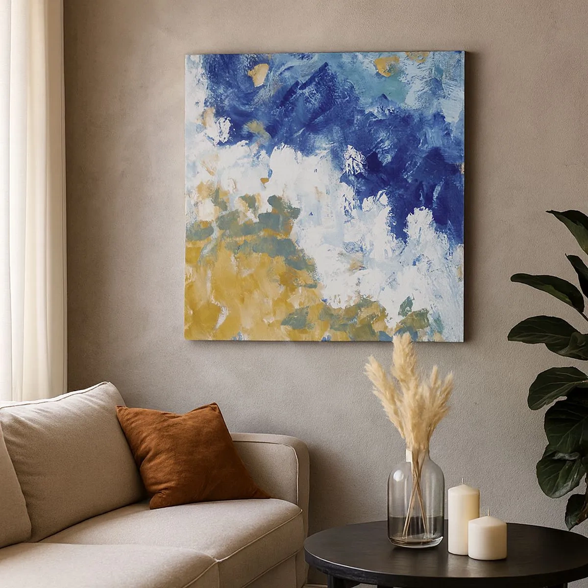 Quadro su tela - Stampe su Tela - La danza degli elementi - 30x30 cm