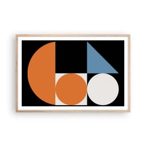 Poster in cornice rovere chiaro - Composizione di figure - 91x61 cm