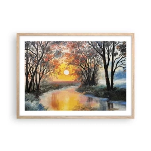 Poster in cornice rovere chiaro - Atmosfera autunnale - 70x50 cm