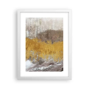 Poster in cornice bianca - Soffio dorato - 30x40 cm