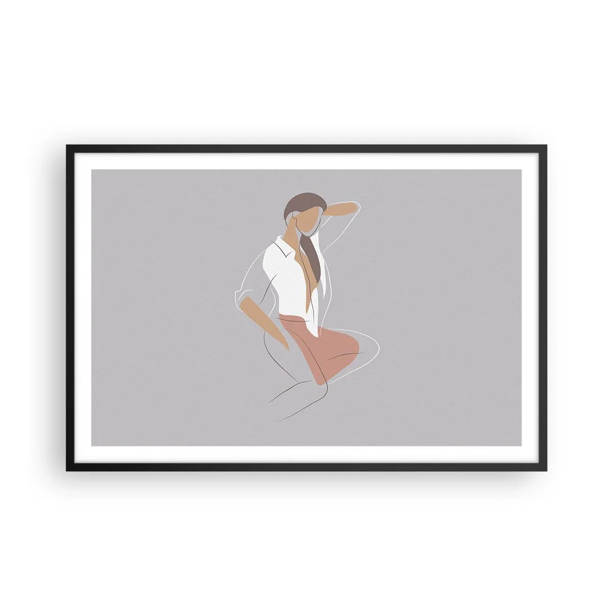Poster in cornice nera - Profilo di bellezza - 91x61 cm