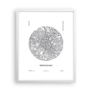 Poster in cornice bianca - Anatomia di Birmingham - 40x50 cm