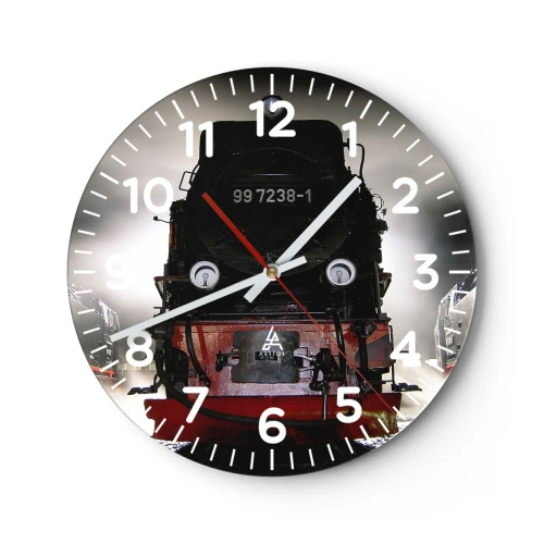 Orologio da parete - Orologio in Vetro - Ansima, sbuffa e soffia - 40x40 cm