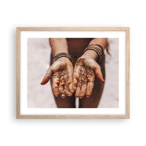 Poster in cornice rovere chiaro - Un dono per te - 50x40 cm