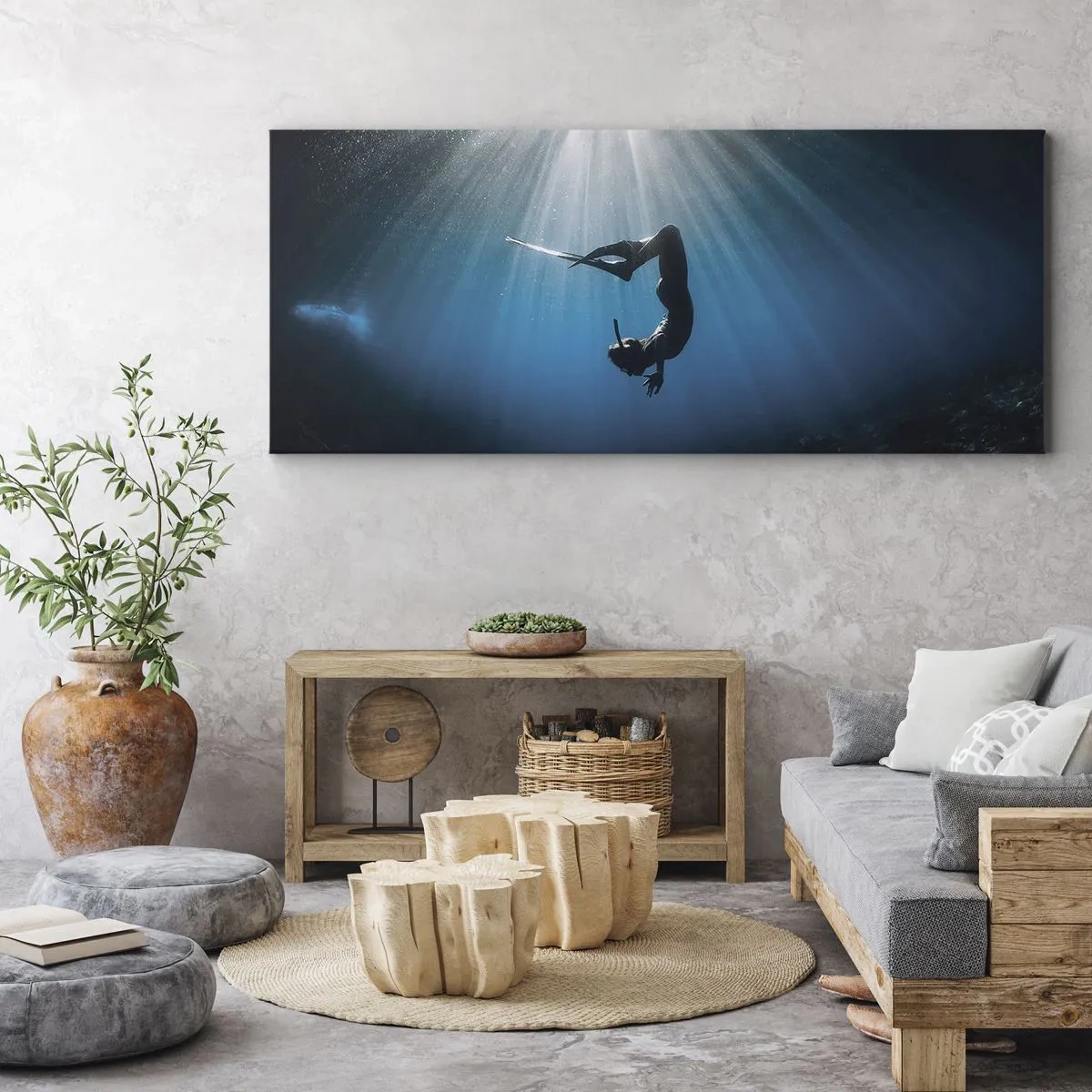 Quadro su tela - Stampe su Tela - Danza subacquea - 100x40 cm