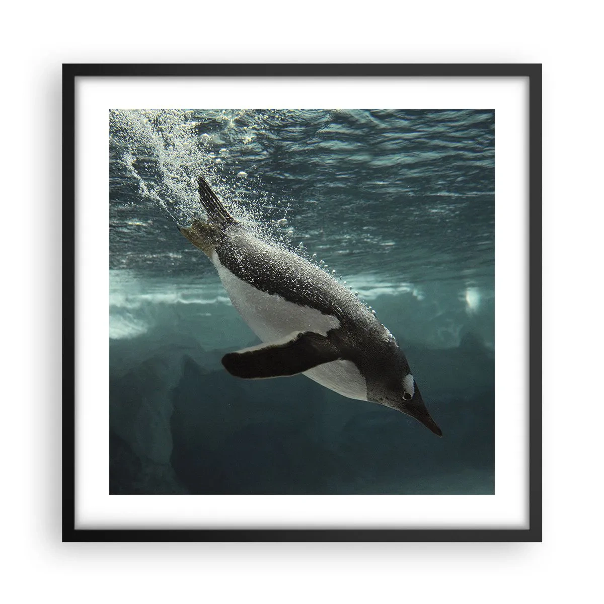 Poster in cornice nera - Benvenuto nel mio mondo - 50x50 cm