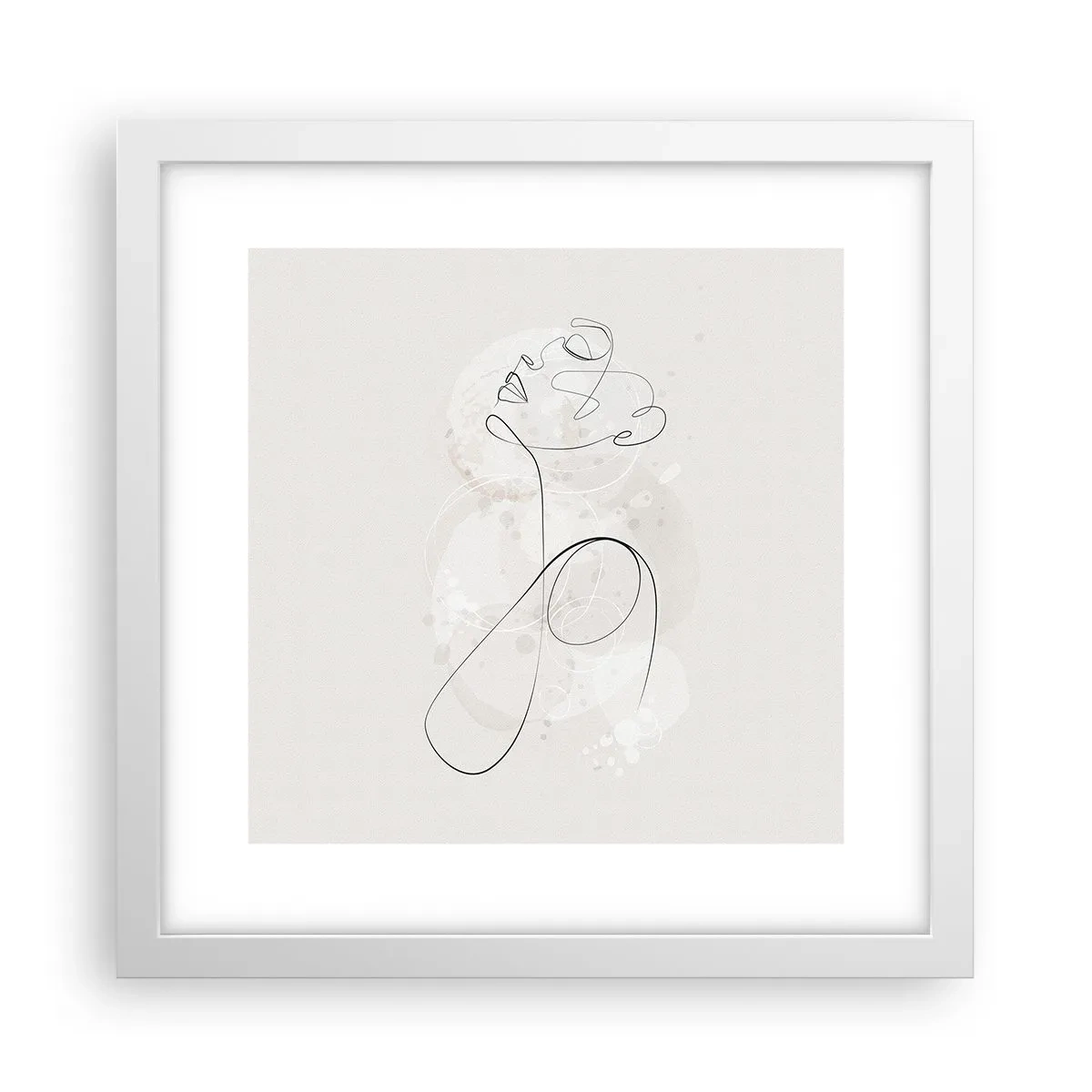 Poster in cornice bianca - La spirale della bellezza - 30x30 cm