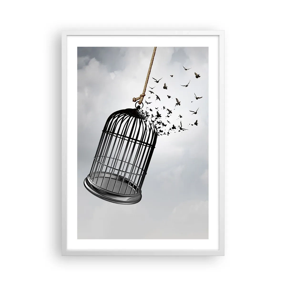 Poster in cornice bianca - Fede... Speranza... Libertà! - 50x70 cm