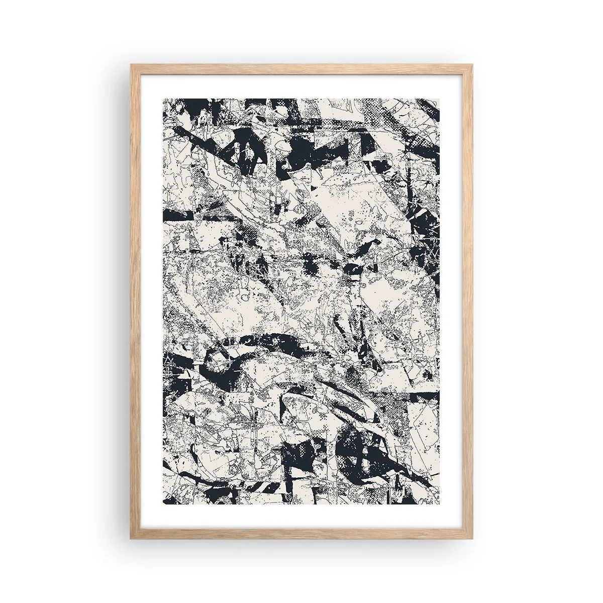 Poster in cornice rovere chiaro - La compenetrazione degli opposti - 50x70 cm