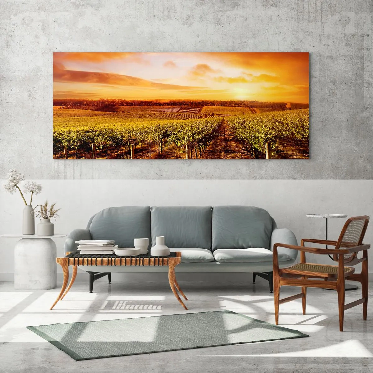 Quadro su vetro - Profumo di frutta con una nota di sole - 100x40 cm
