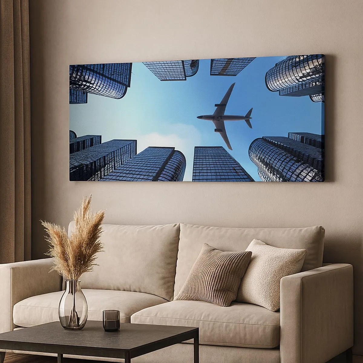 Quadro su tela - Stampe su Tela - Panorama dal canyon di vetro - 100x40 cm