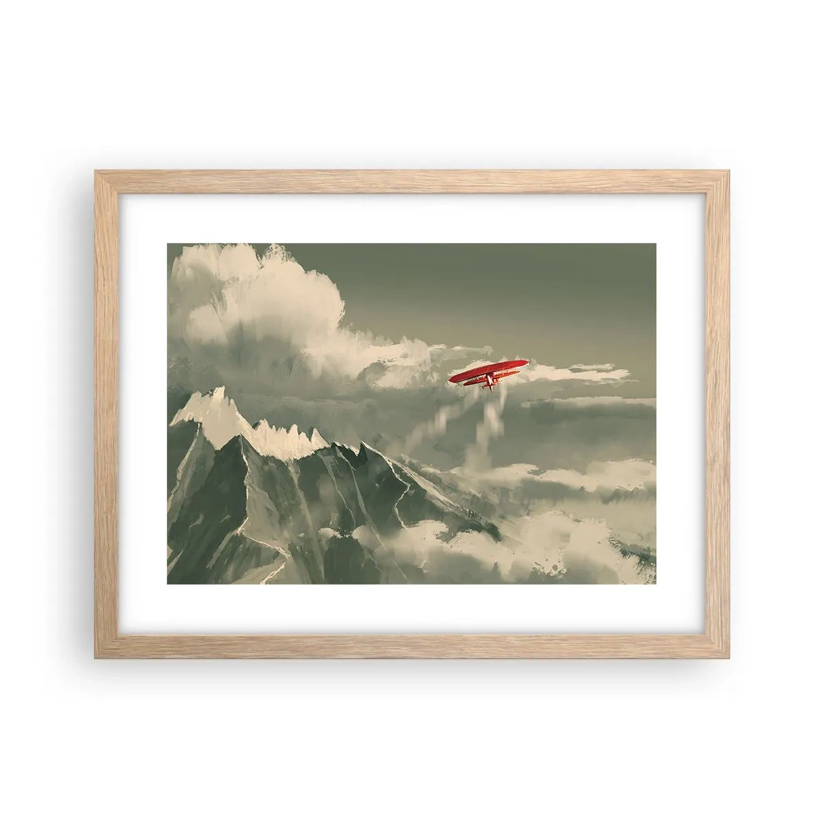 Poster in cornice rovere chiaro - Pioniere senza paura - 40x30 cm